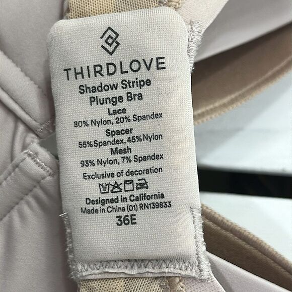 ThirdLove Plunge Push Up Bra 36E Taupe Underwire - Picture 9 of 12